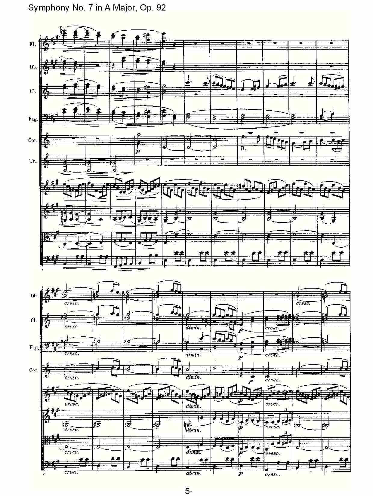 A大调第七交响曲 Op.92 第二乐章总谱（图5）