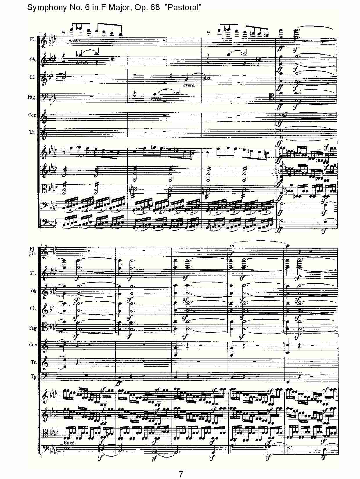 F大调第六交响曲 Op.68 “田园” 第四乐章总谱（图6）
