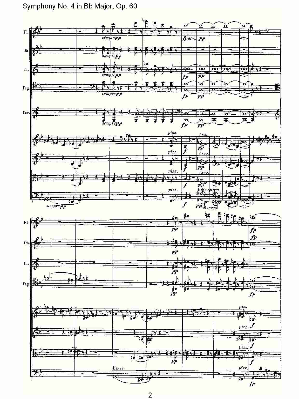 bB大调第四交响曲 Op.60第一乐章总谱（图2）