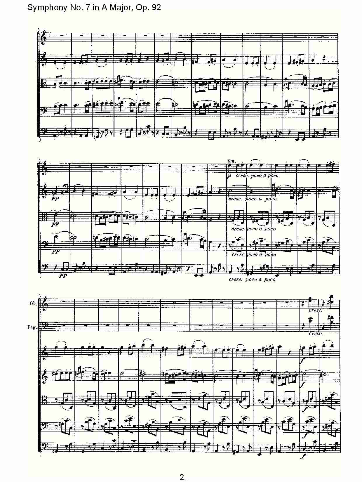 A大调第七交响曲 Op.92 第二乐章总谱（图2）