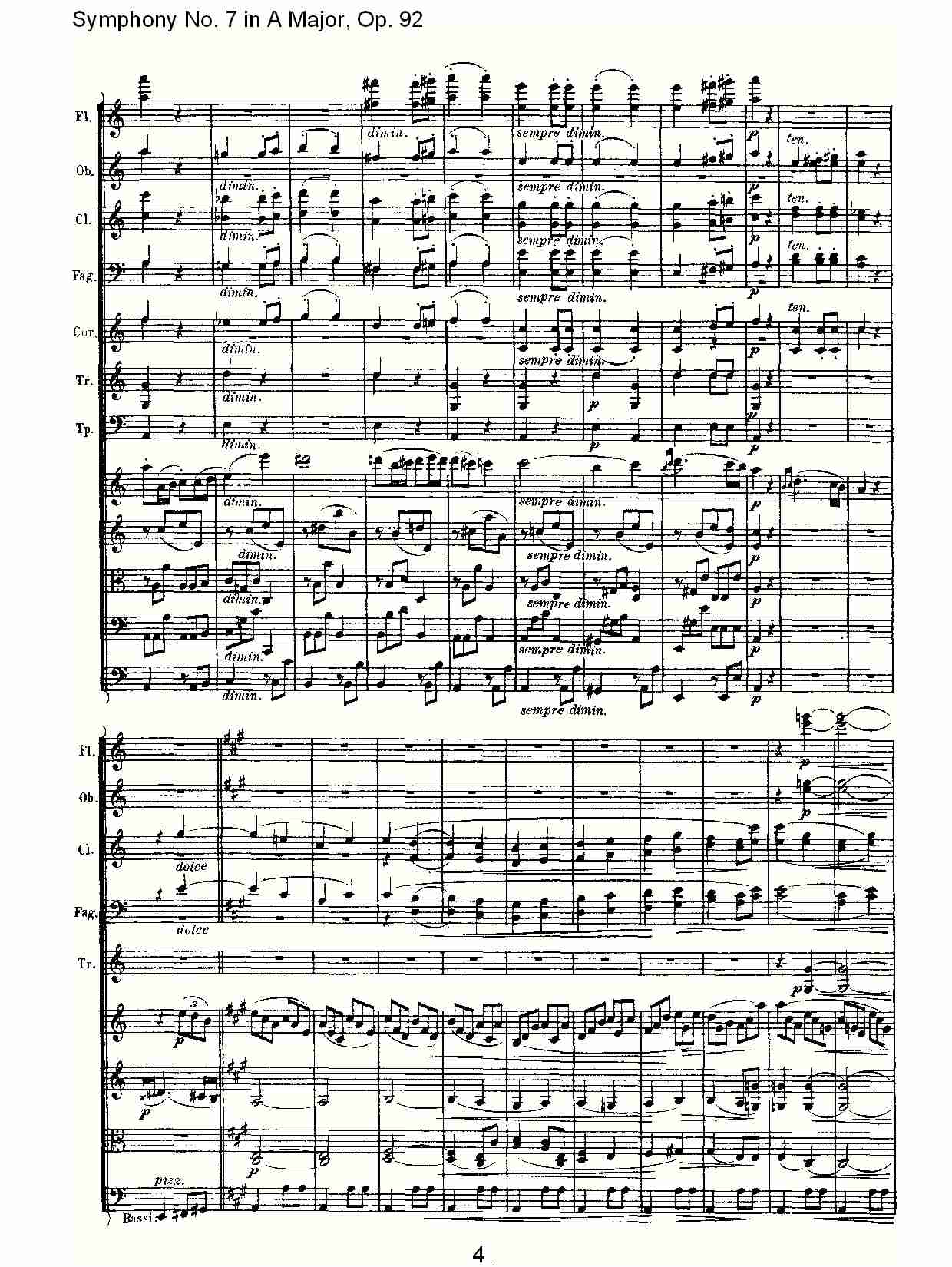 A大调第七交响曲 Op.92 第二乐章总谱（图4）