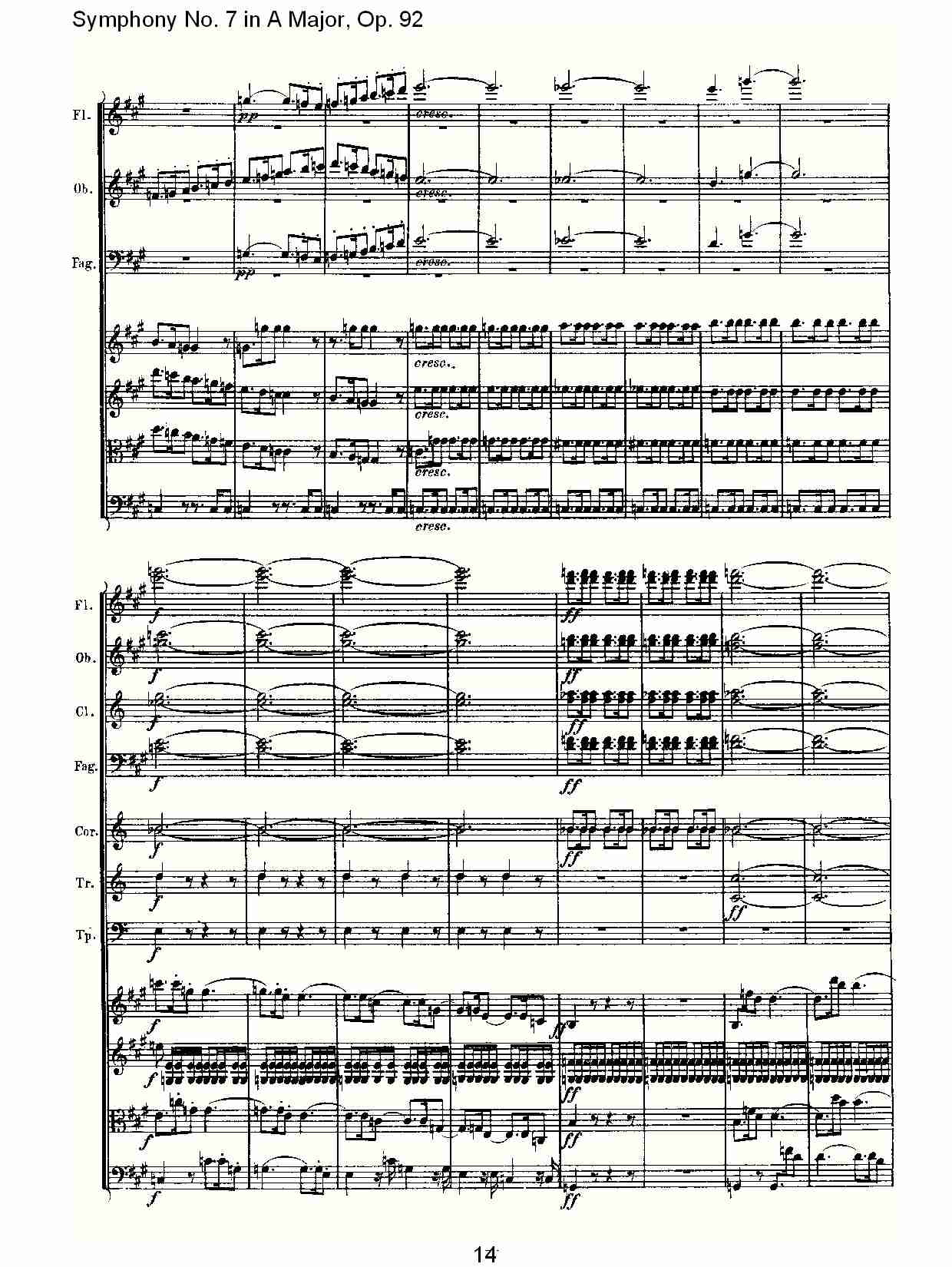 A大调第七交响曲 Op.92 第一乐章总谱（图14）