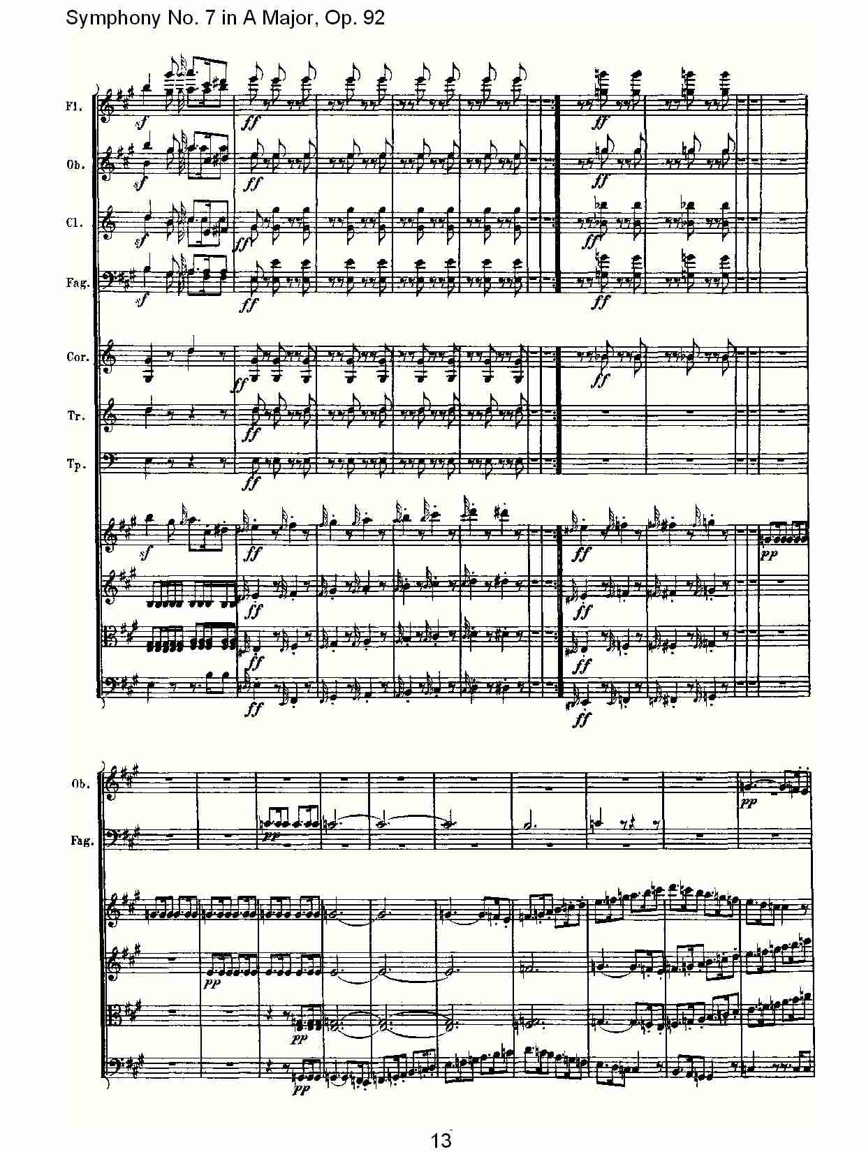 A大调第七交响曲 Op.92 第一乐章总谱（图13）