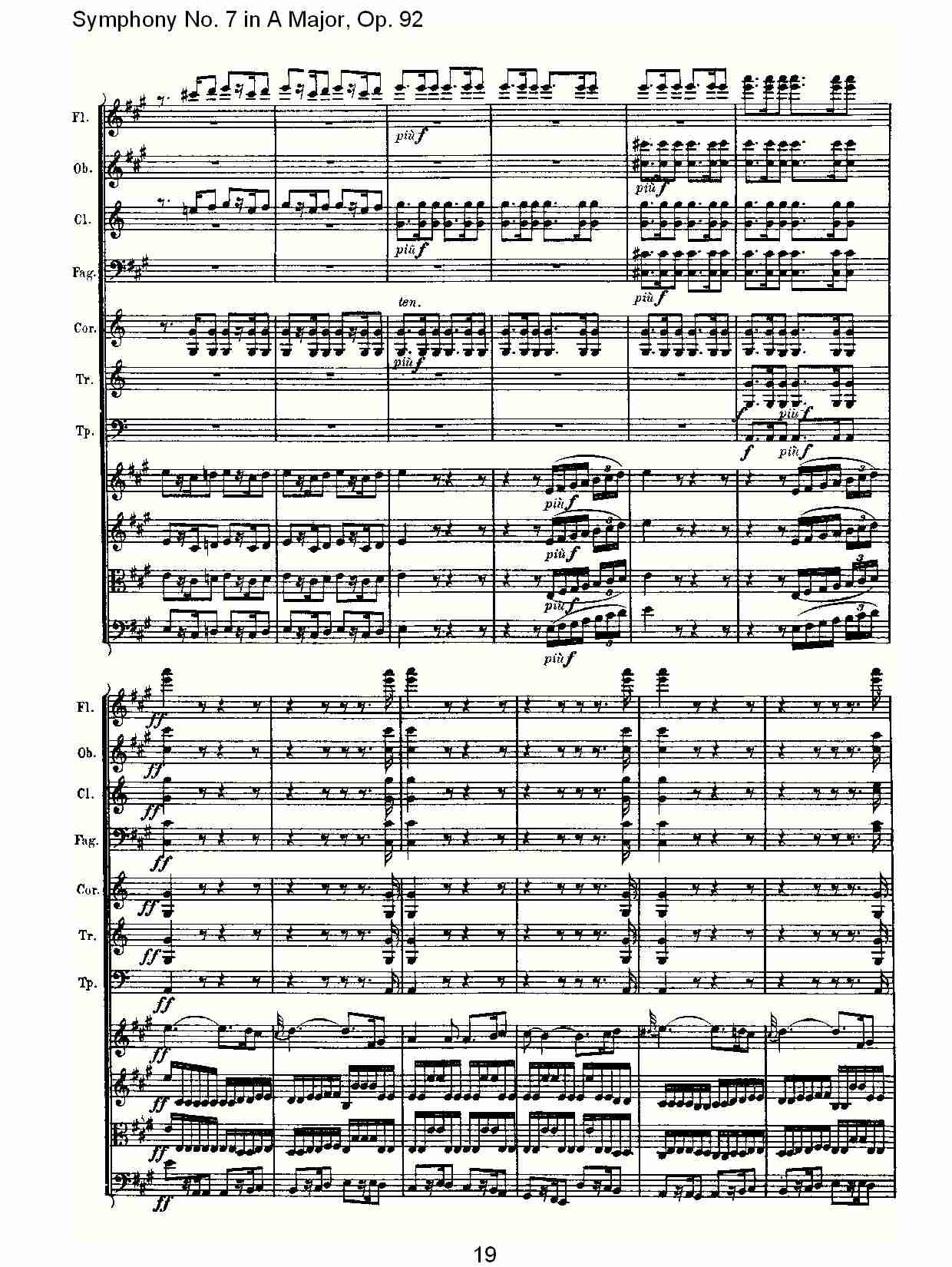 A大调第七交响曲 Op.92 第一乐章总谱（图19）