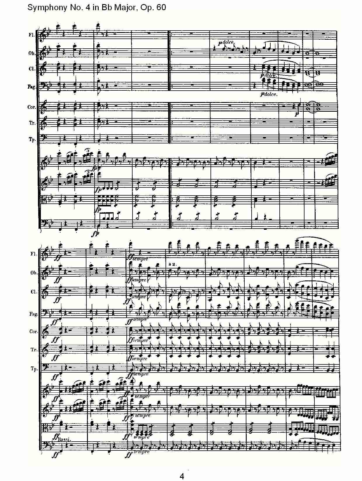 bB大调第四交响曲 Op.60第一乐章总谱（图4）