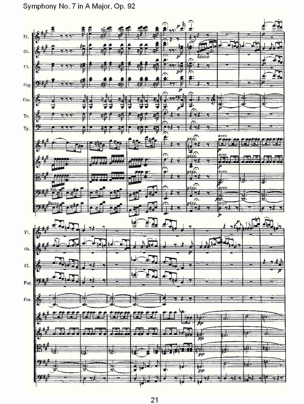 A大调第七交响曲 Op.92 第一乐章总谱（图21）