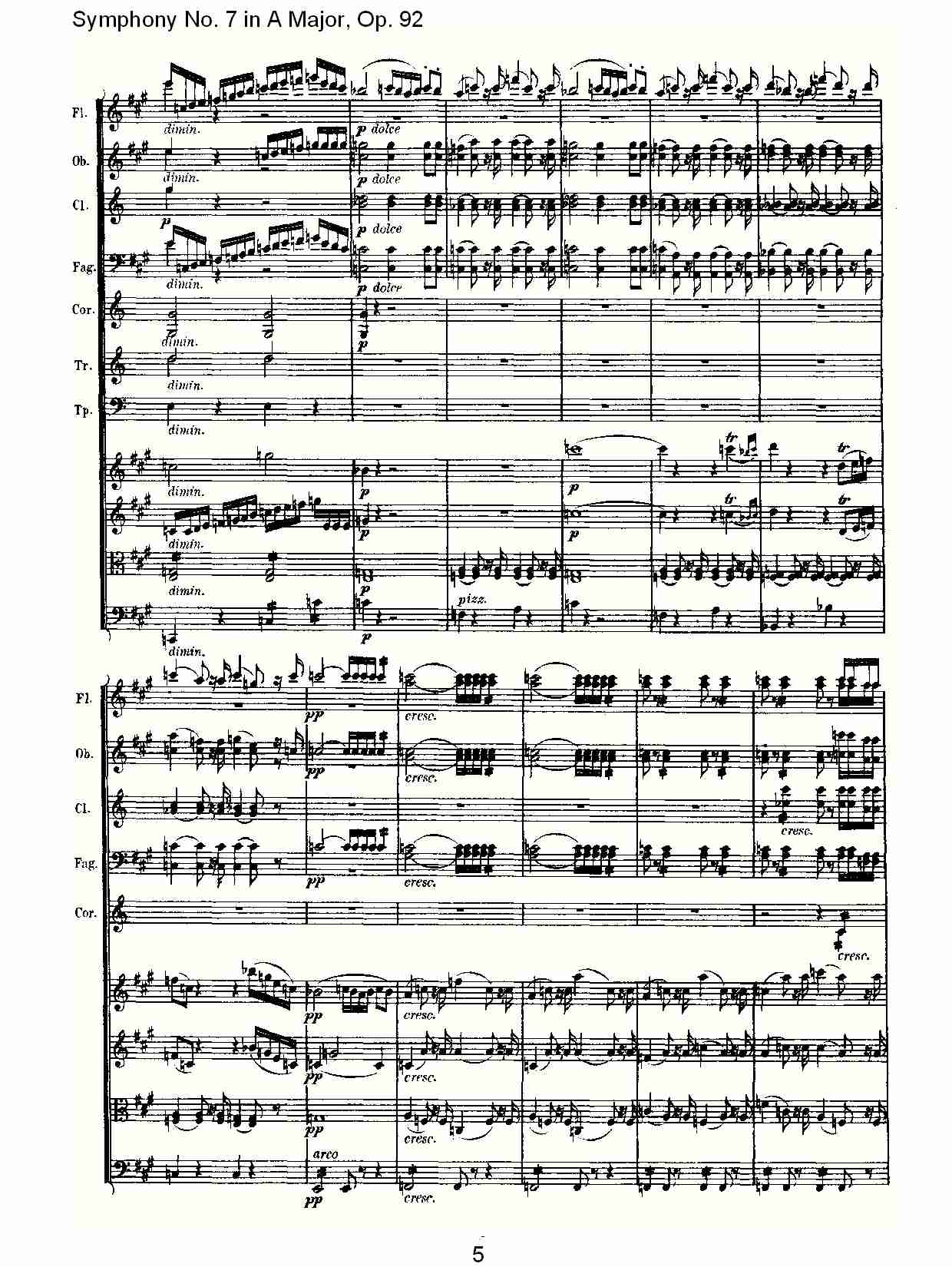 A大调第七交响曲 Op.92 第一乐章总谱（图5）