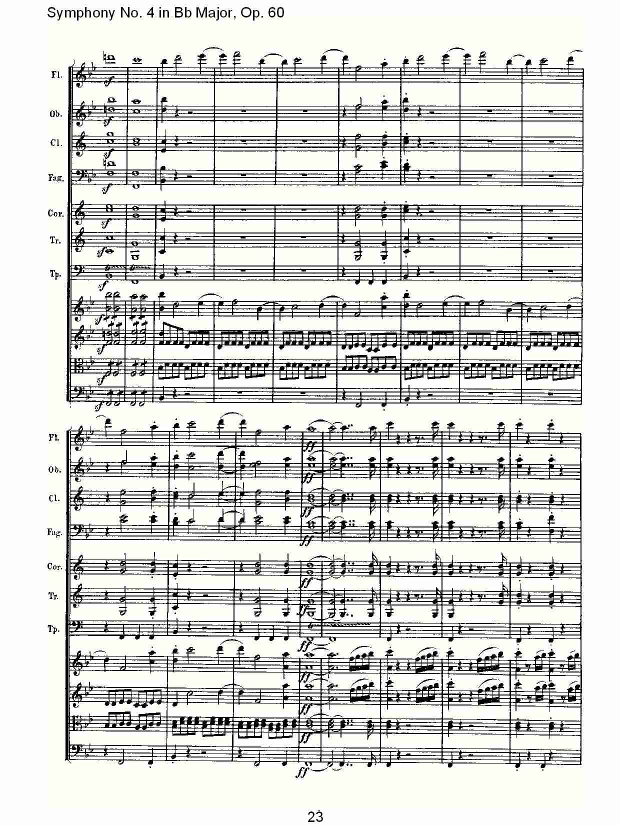 bB大调第四交响曲 Op.60第一乐章总谱（图23）