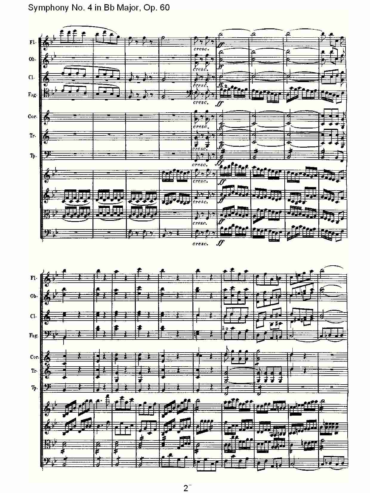 bB大调第四交响曲 Op.60 第四乐章总谱（图2）
