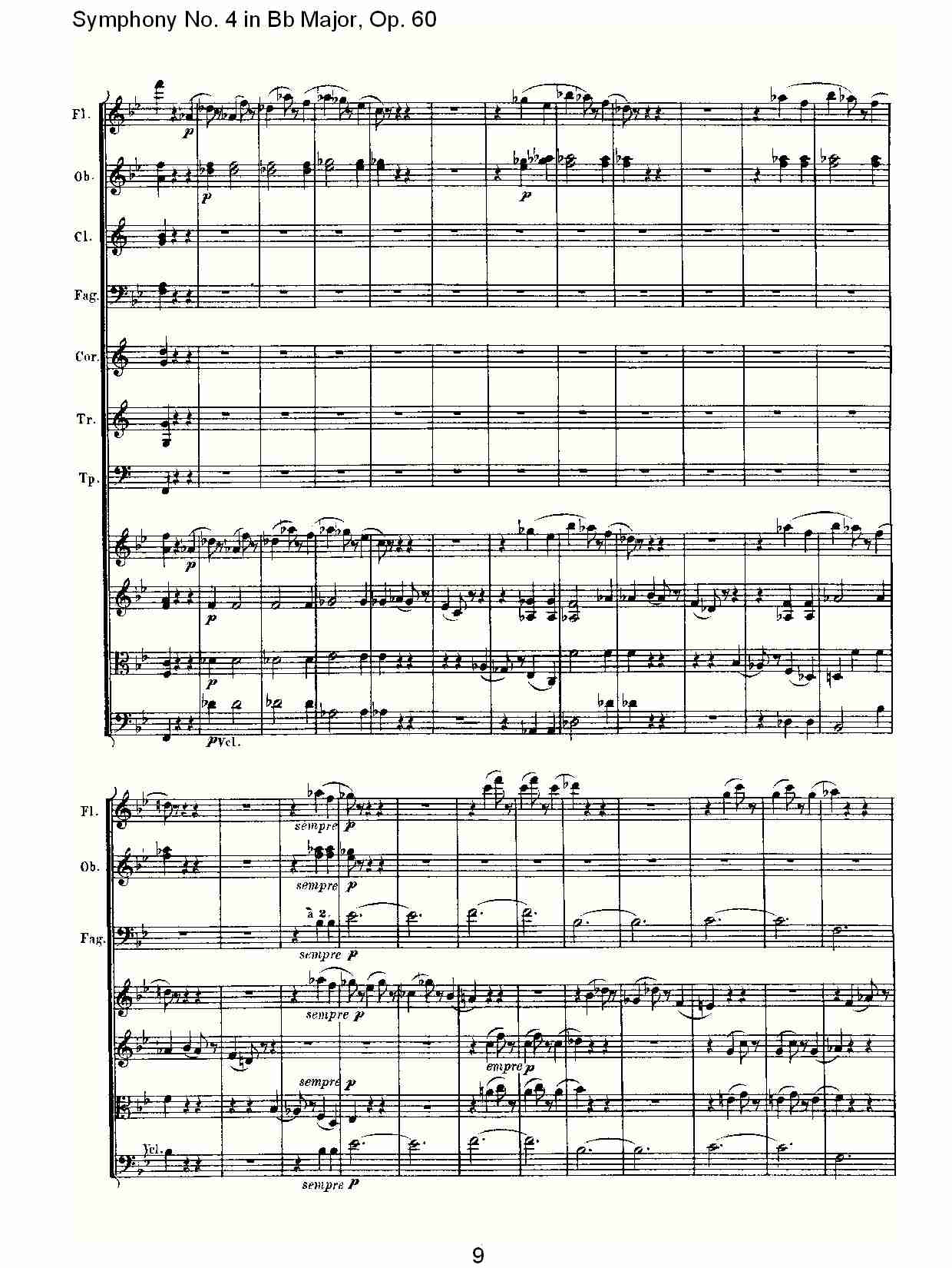 bB大调第四交响曲 Op.60 第三乐章总谱（图9）