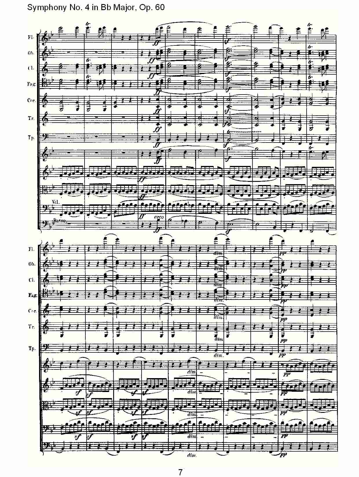 bB大调第四交响曲 Op.60 第三乐章总谱（图7）