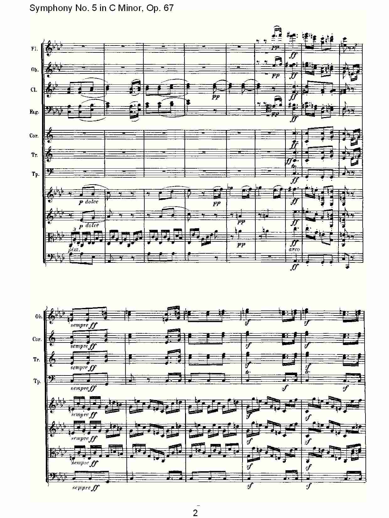 C大调第五交响曲 Op.67 第二乐章总谱（图2）