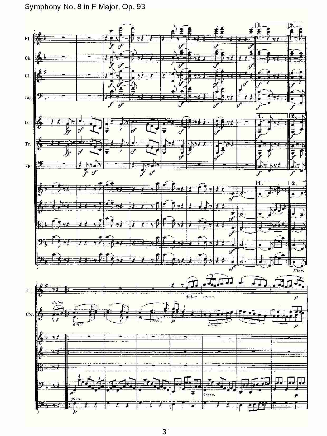 F大调第八交响曲 Op.93　第三乐章总谱（图3）