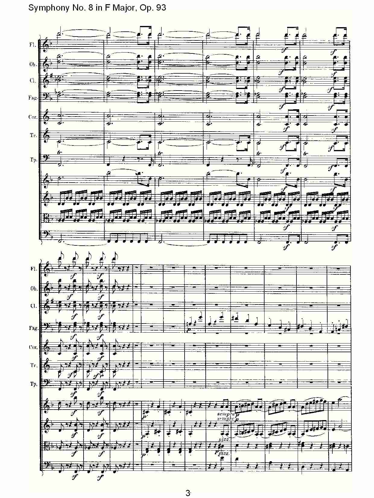 F大调第八交响曲 Op.93　第一乐章（一）总谱（图3）