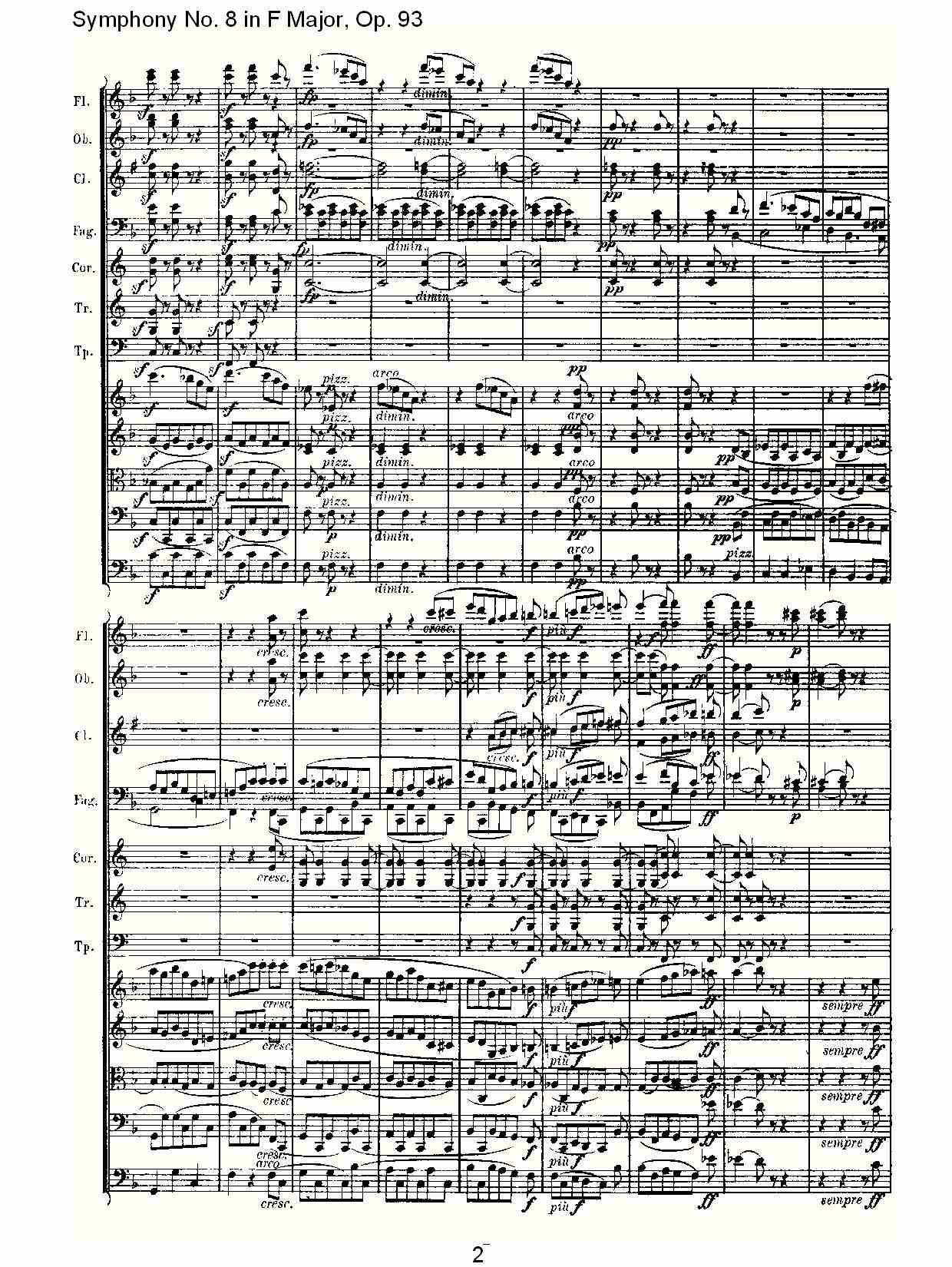 F大调第八交响曲 Op.93　第三乐章总谱（图2）