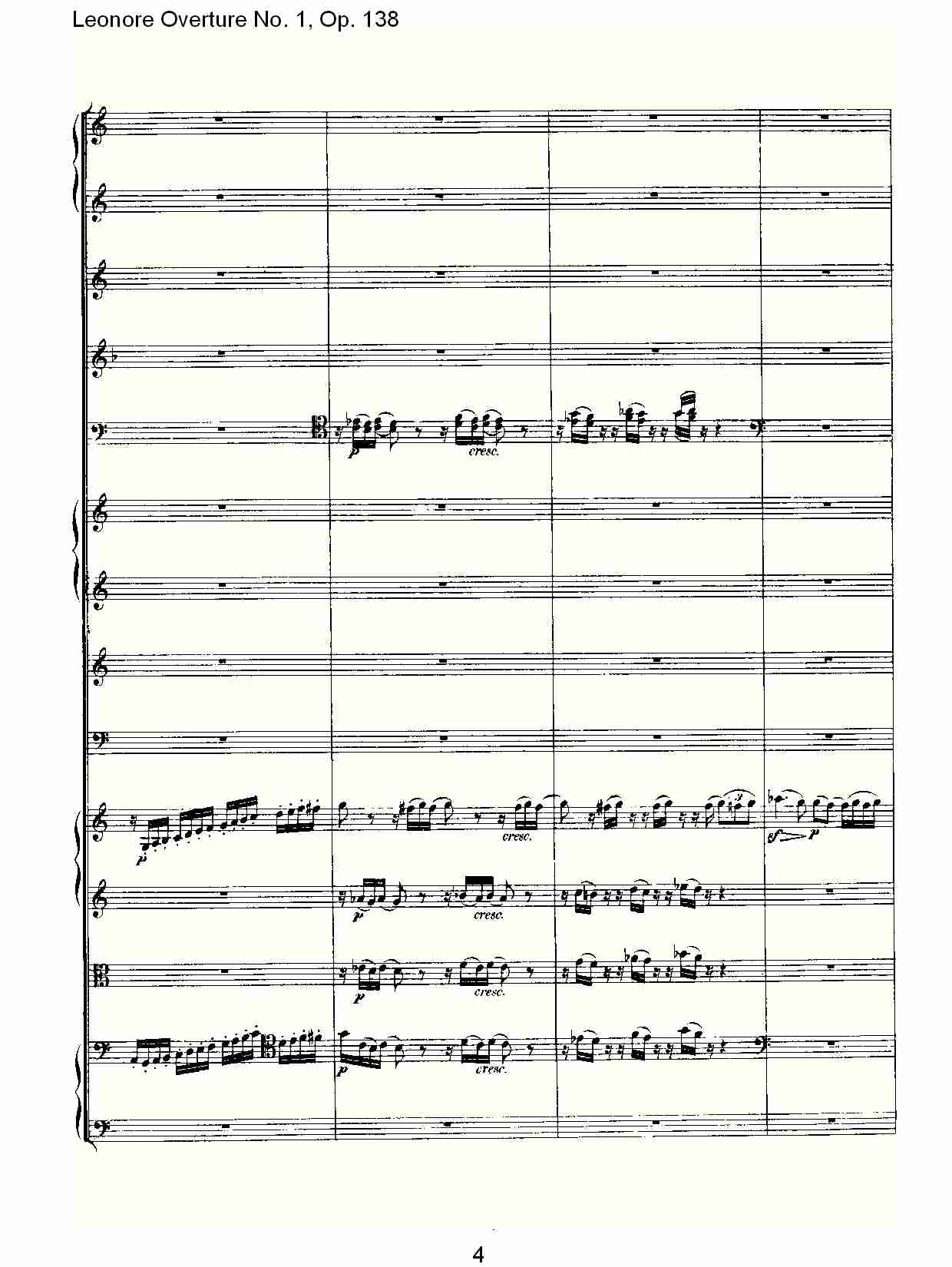 Leonore Overture No.1, Op. 138　（一）总谱（图4）