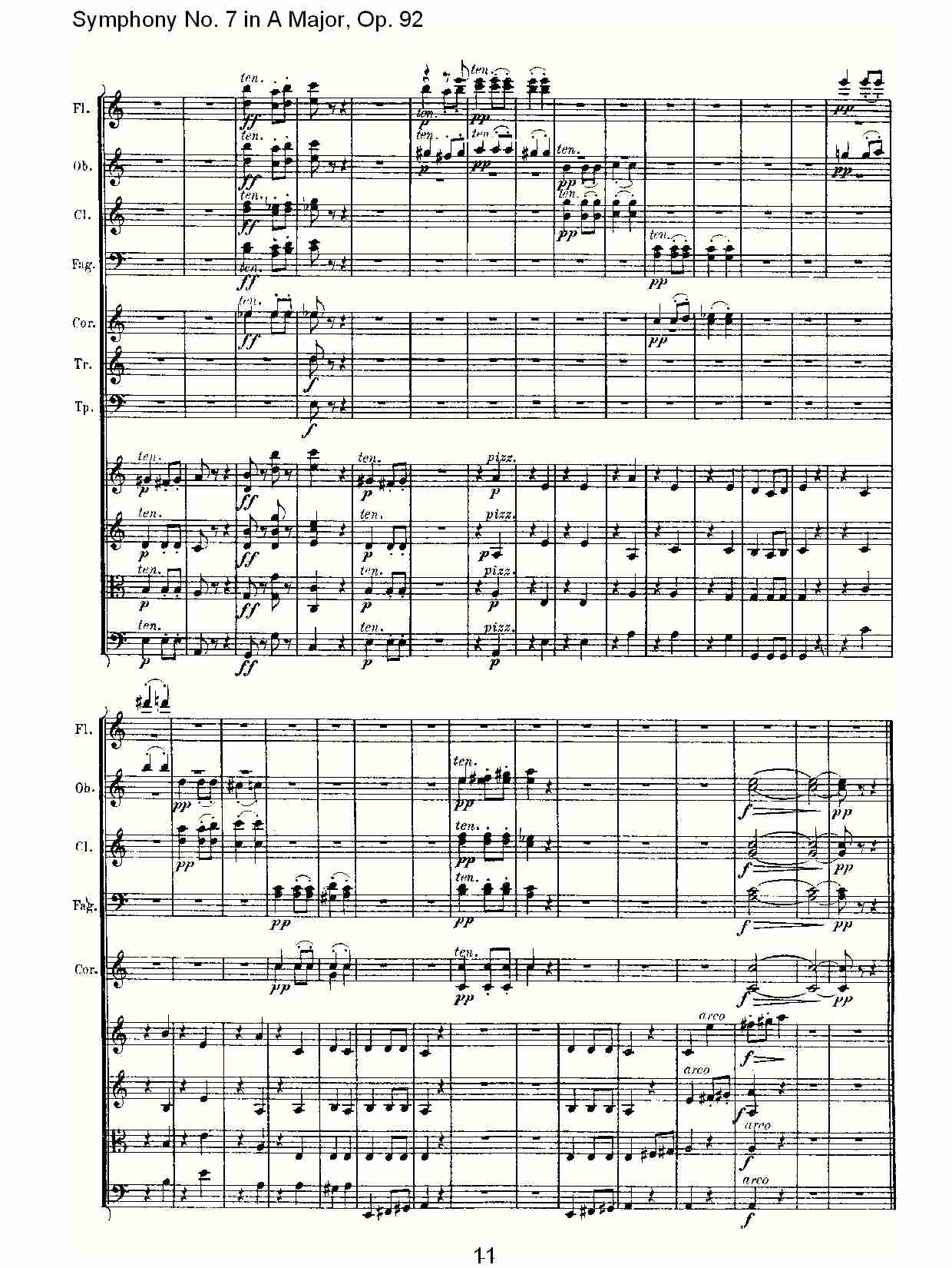 A大调第七交响曲 Op.92 第二乐章总谱（图11）