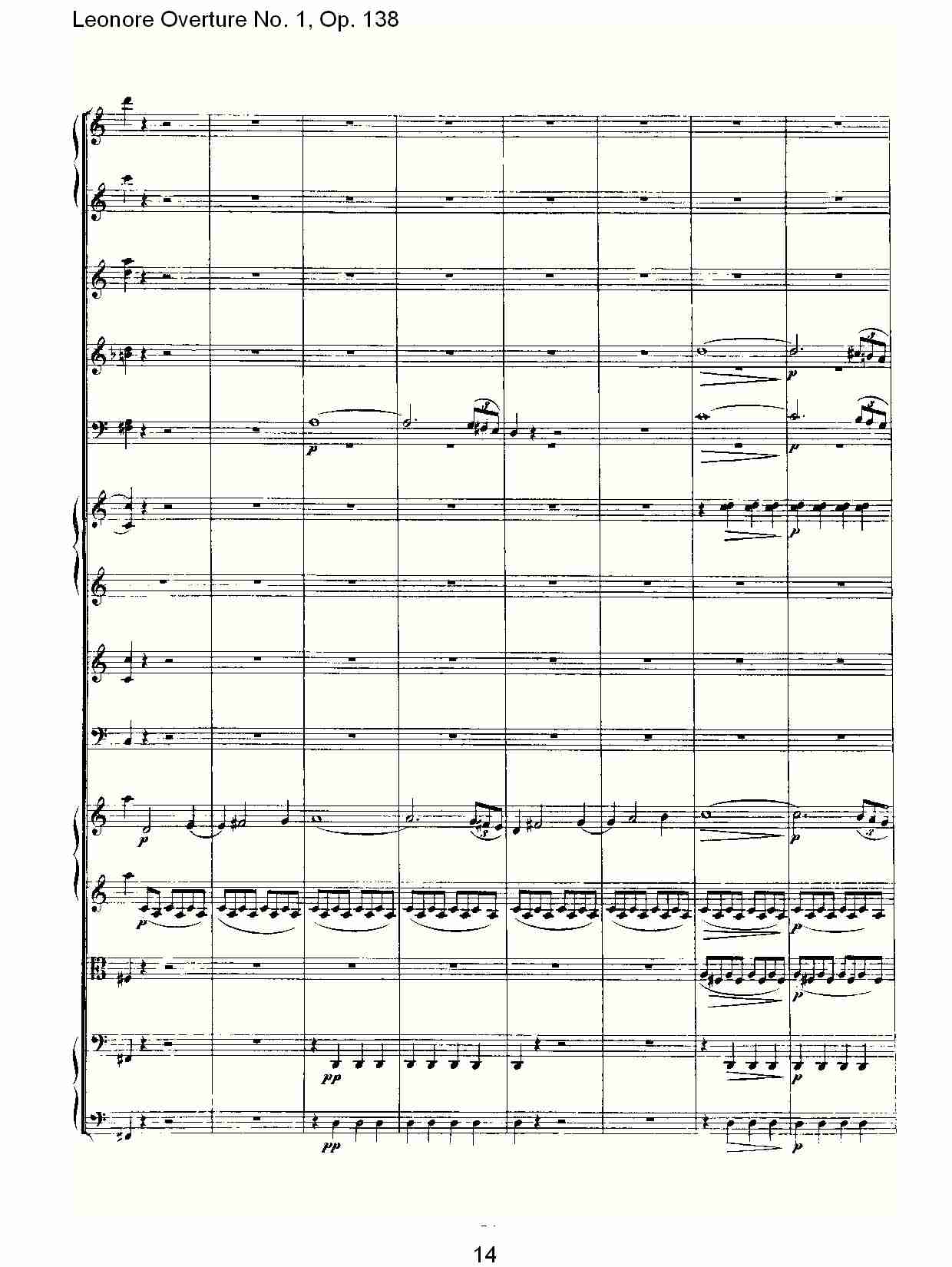 Leonore Overture No.1, Op. 138　（二）总谱（图4）