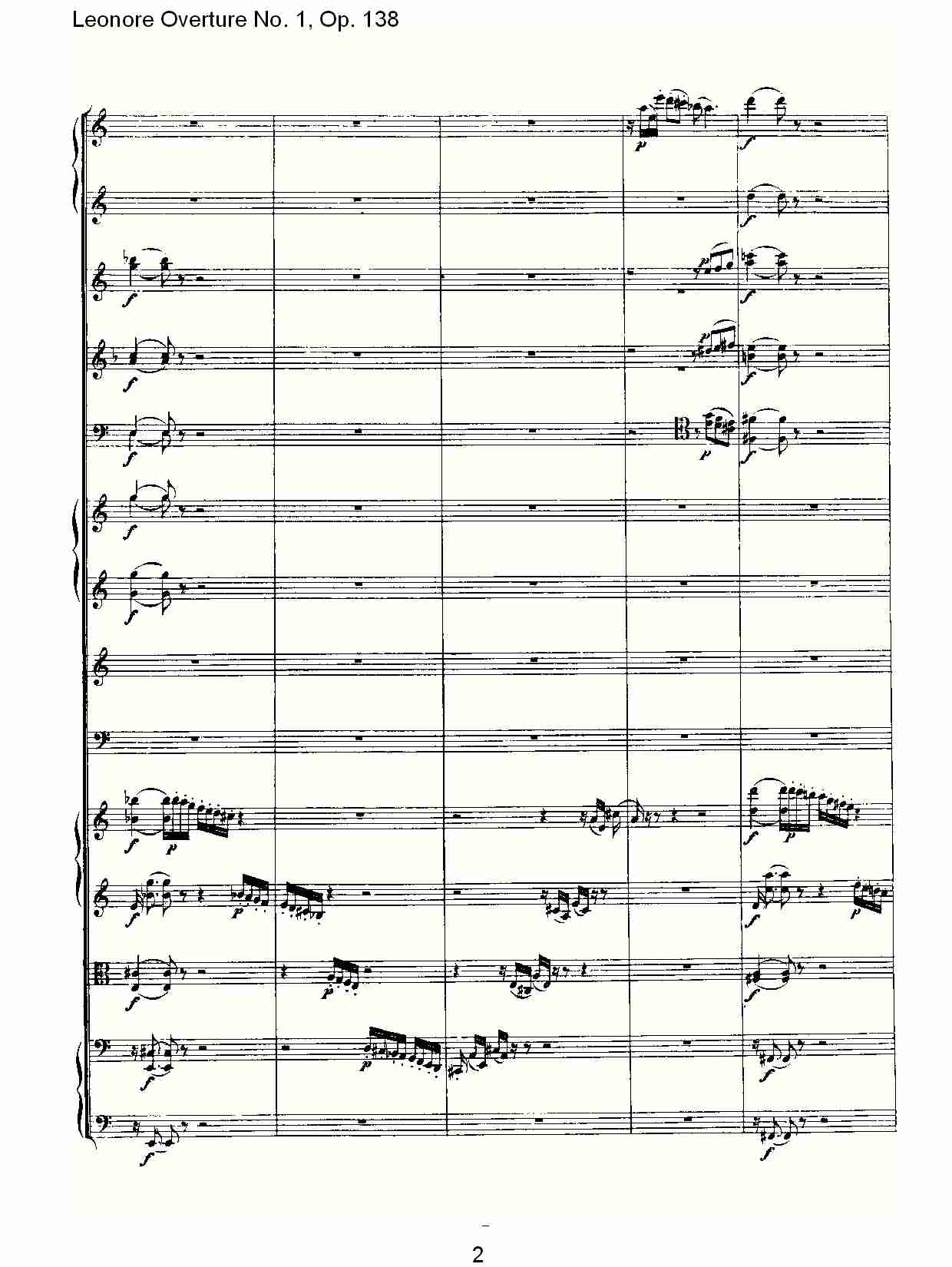 Leonore Overture No.1, Op. 138　（一）总谱（图2）