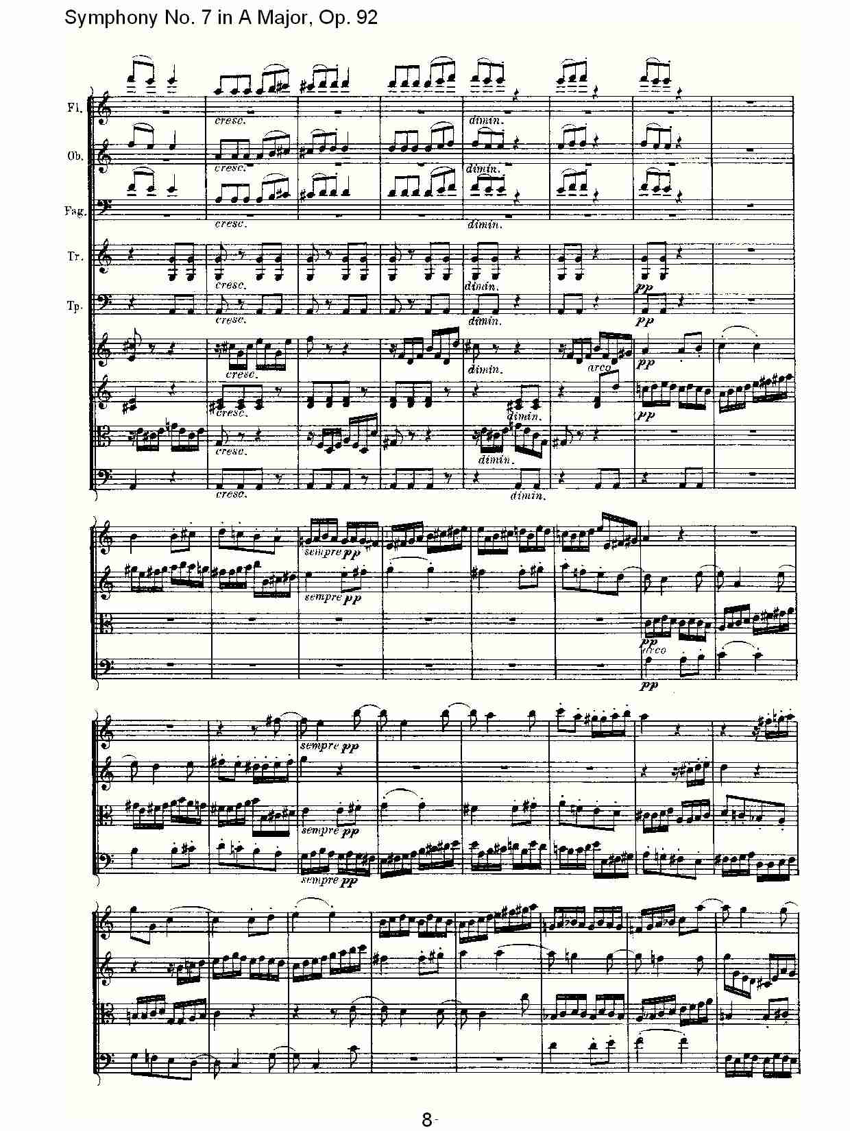 A大调第七交响曲 Op.92 第二乐章总谱（图8）