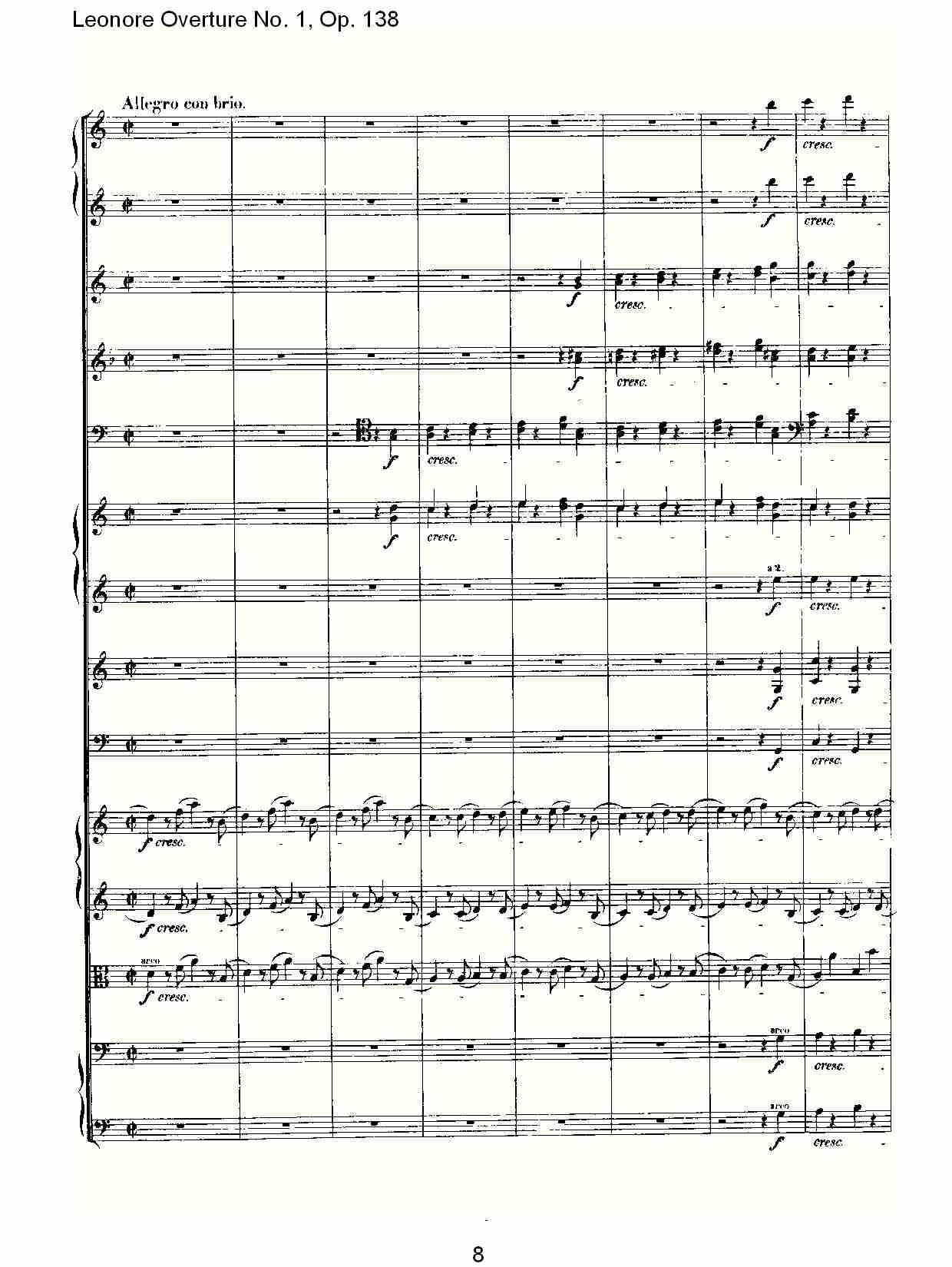 Leonore Overture No.1, Op. 138　（一）总谱（图8）