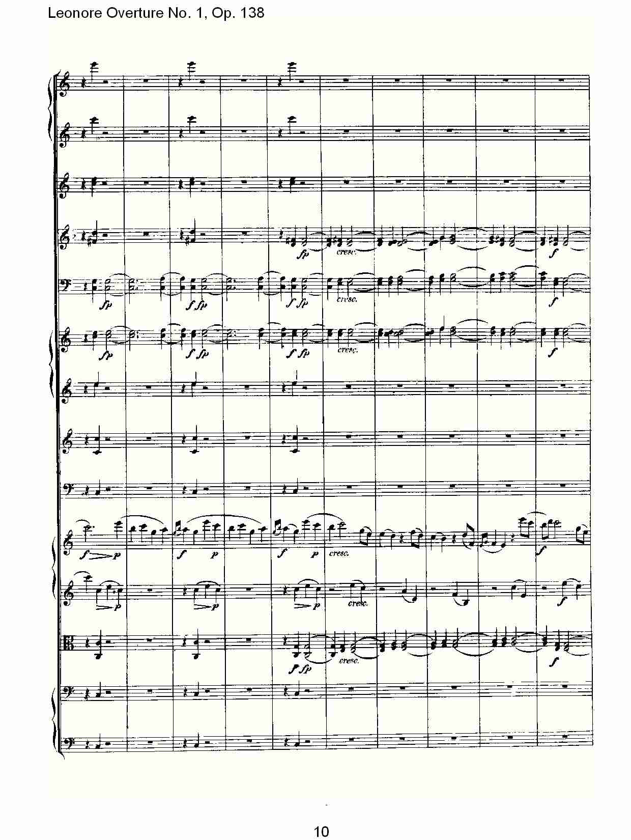 Leonore Overture No.1, Op. 138　（一）总谱（图10）