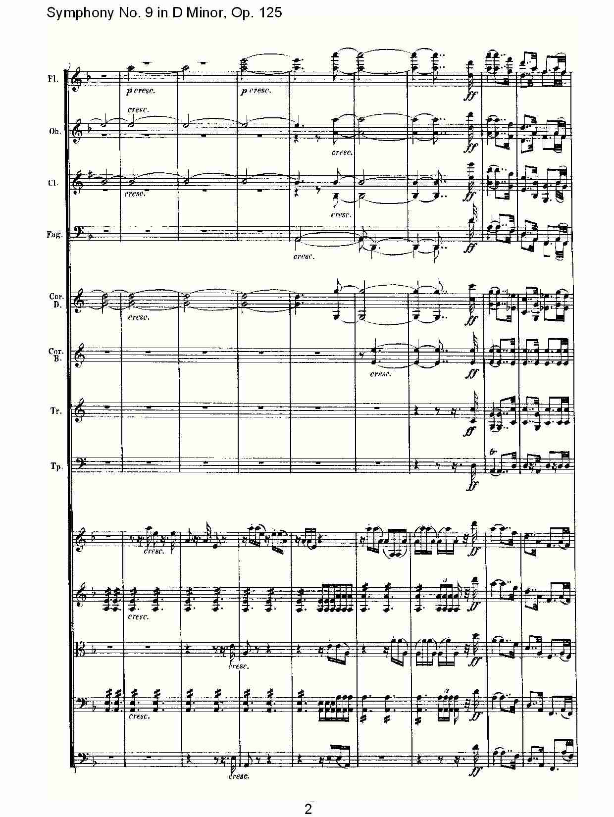 D大调第九交响曲 Op.125 第一乐章（一）总谱（图2）