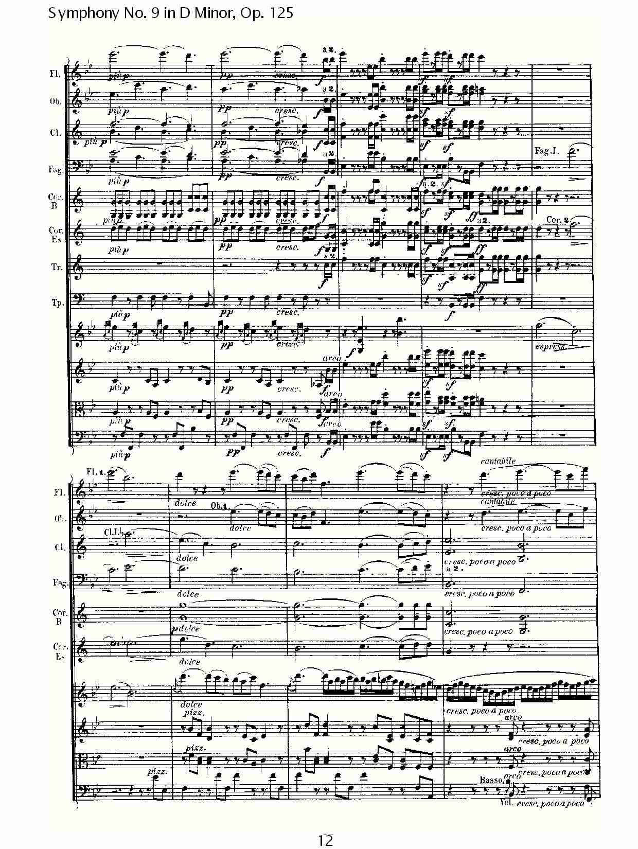 D大调第九交响曲 Op.125 第三乐章（二）总谱（图2）