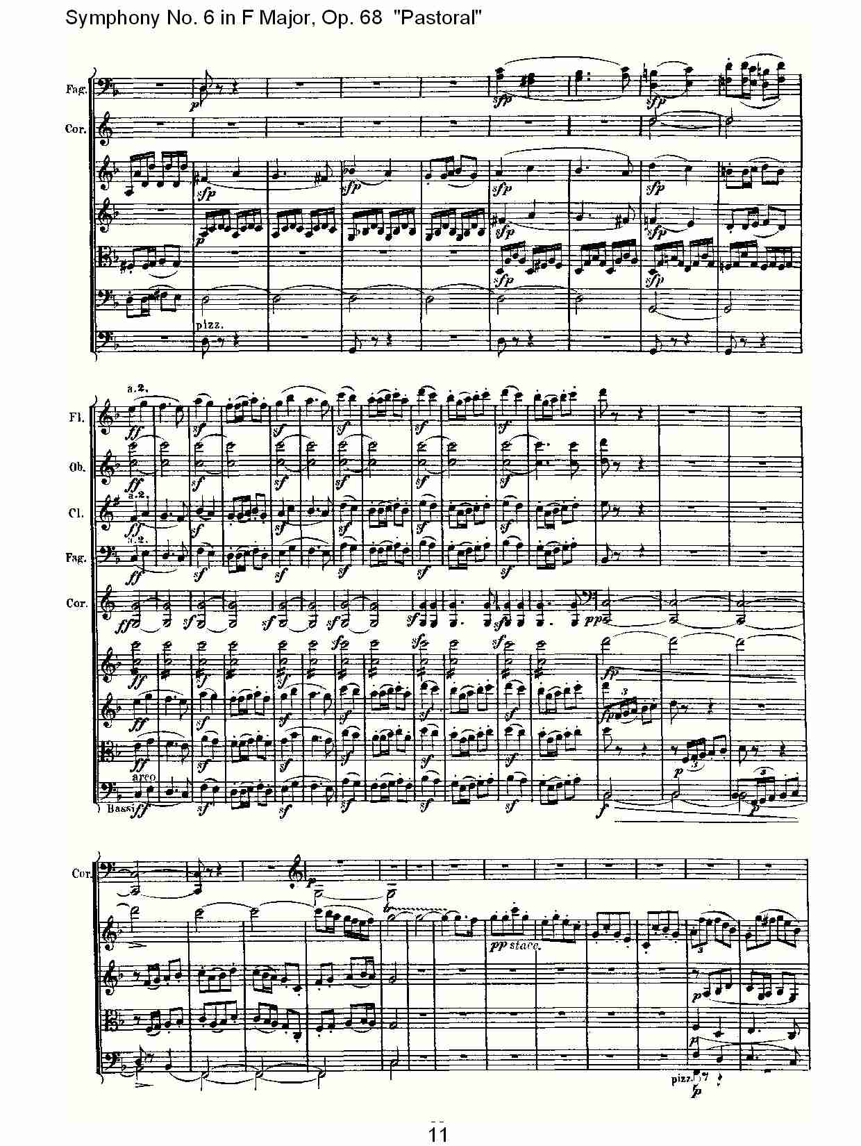 F大调第六交响曲 Op.68 “田园” 第一乐章总谱（图10）