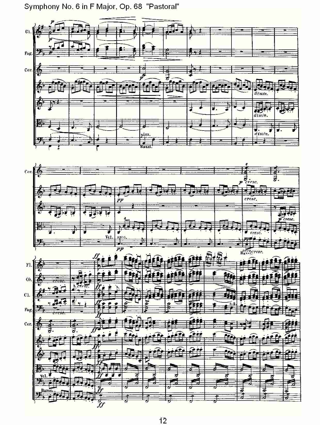 F大调第六交响曲 Op.68 “田园” 第一乐章总谱（图11）