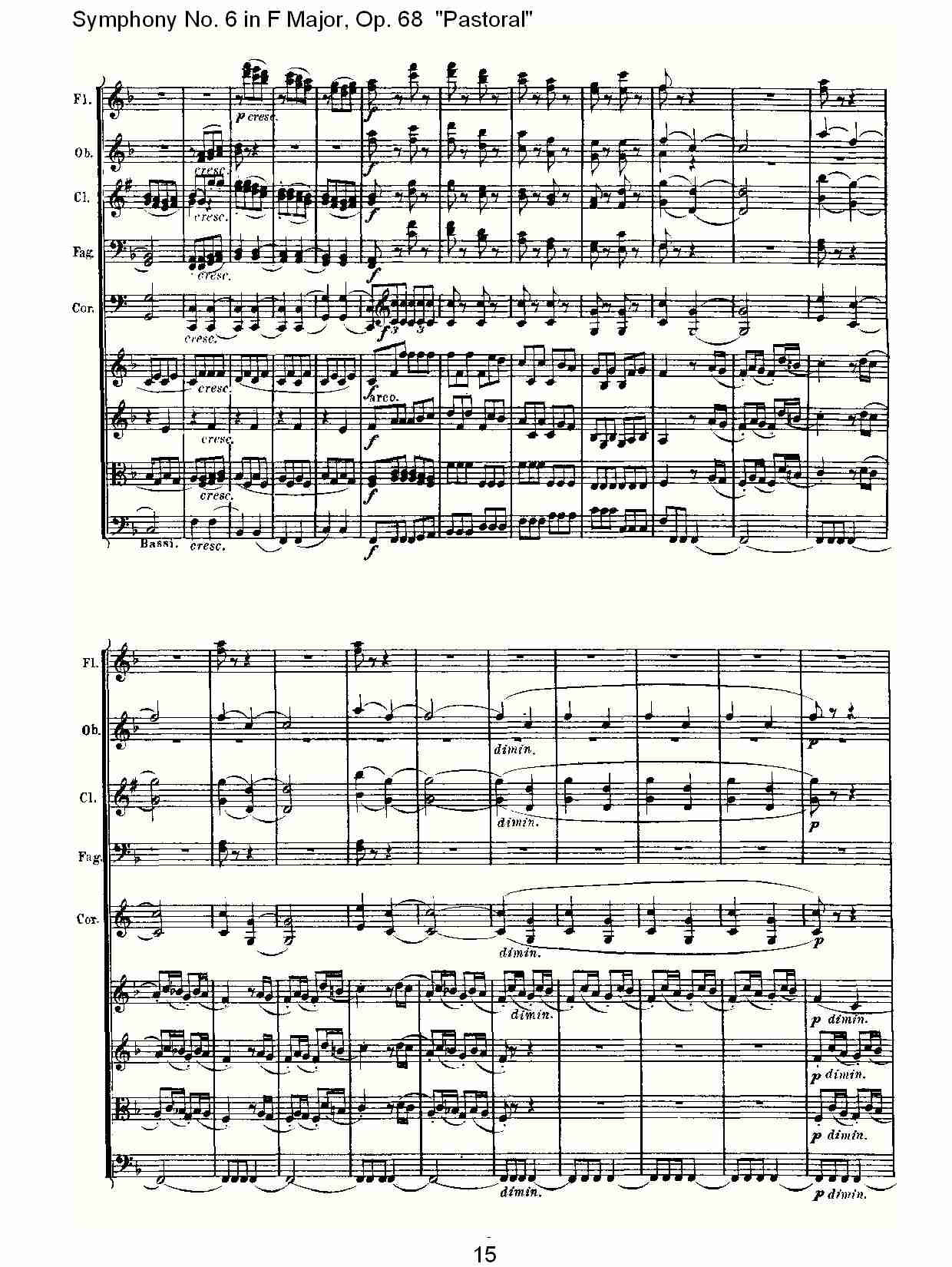 F大调第六交响曲 Op.68 “田园” 第一乐章总谱（图14）