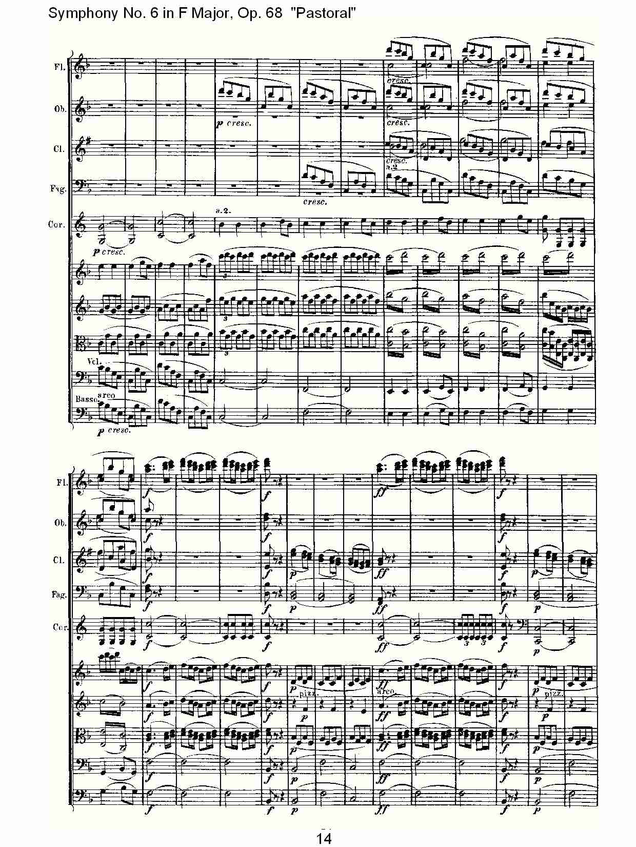 F大调第六交响曲 Op.68 “田园” 第一乐章总谱（图13）