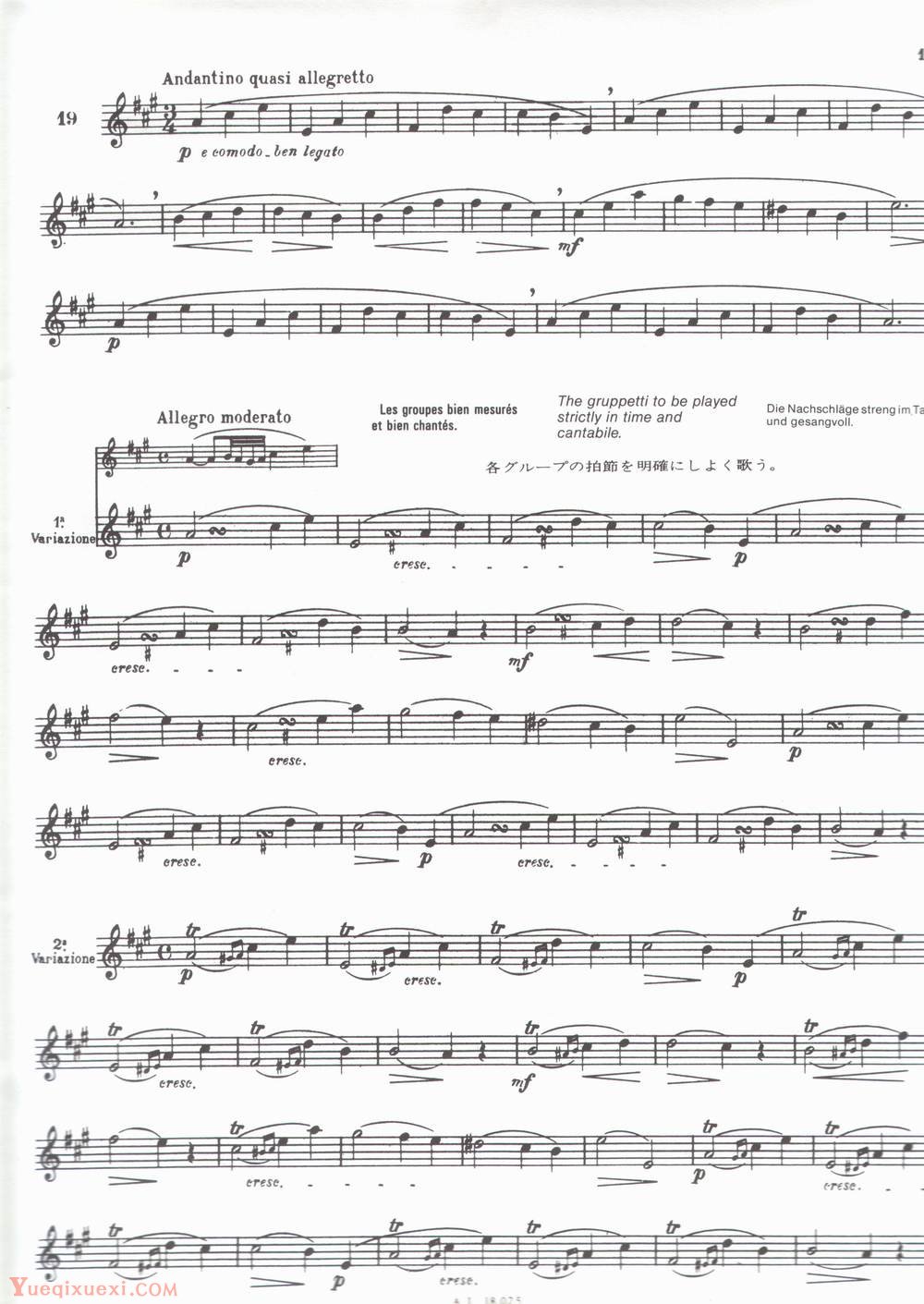 MARCEL MOYSE 24首旋律的小练习曲和变奏乐谱：第三部分 Part III