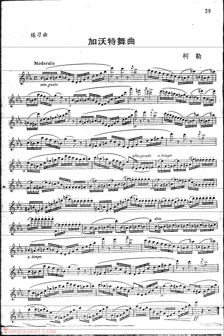 中央音乐学院长笛考级教程：五级练习曲