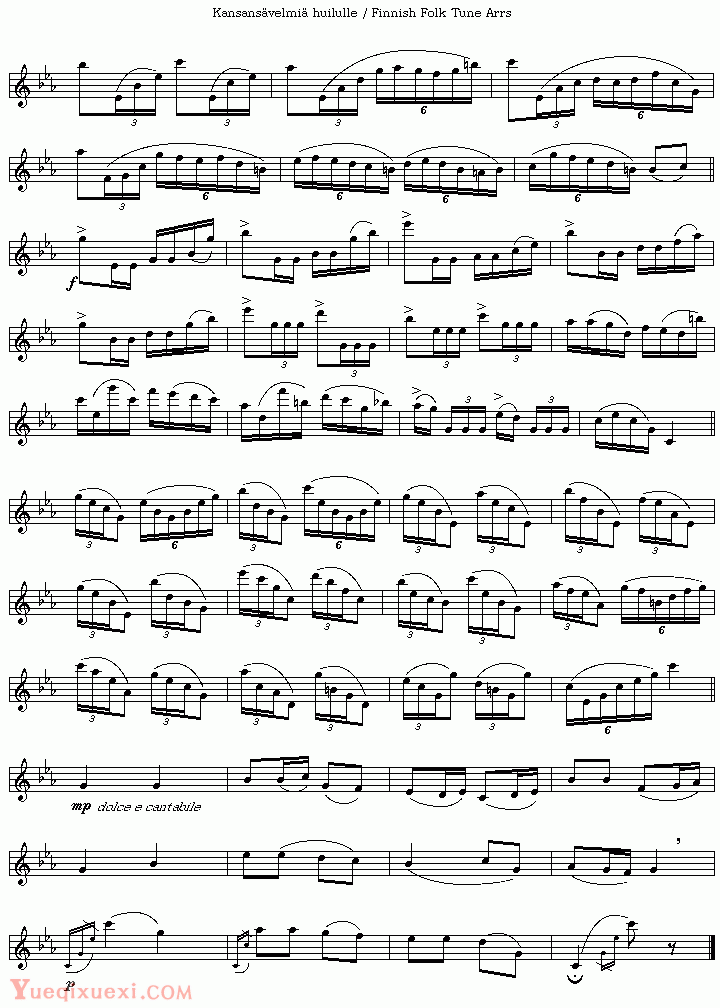 variations on ＂ crying flute ＂, 伤心长笛变奏曲 选自奥斯卡.玛莉卡多的一首歌，作品52/4号
