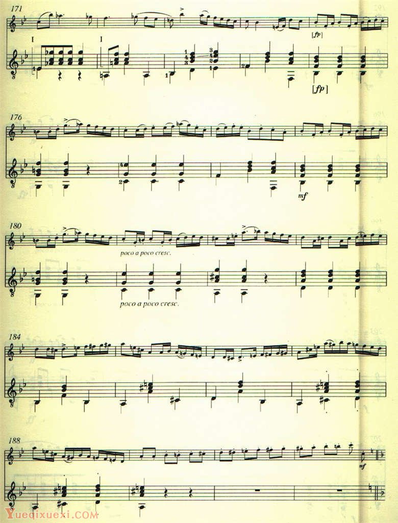 长笛与吉他乐谱：波拉卡舞曲 尼科洛.帕格尼尼