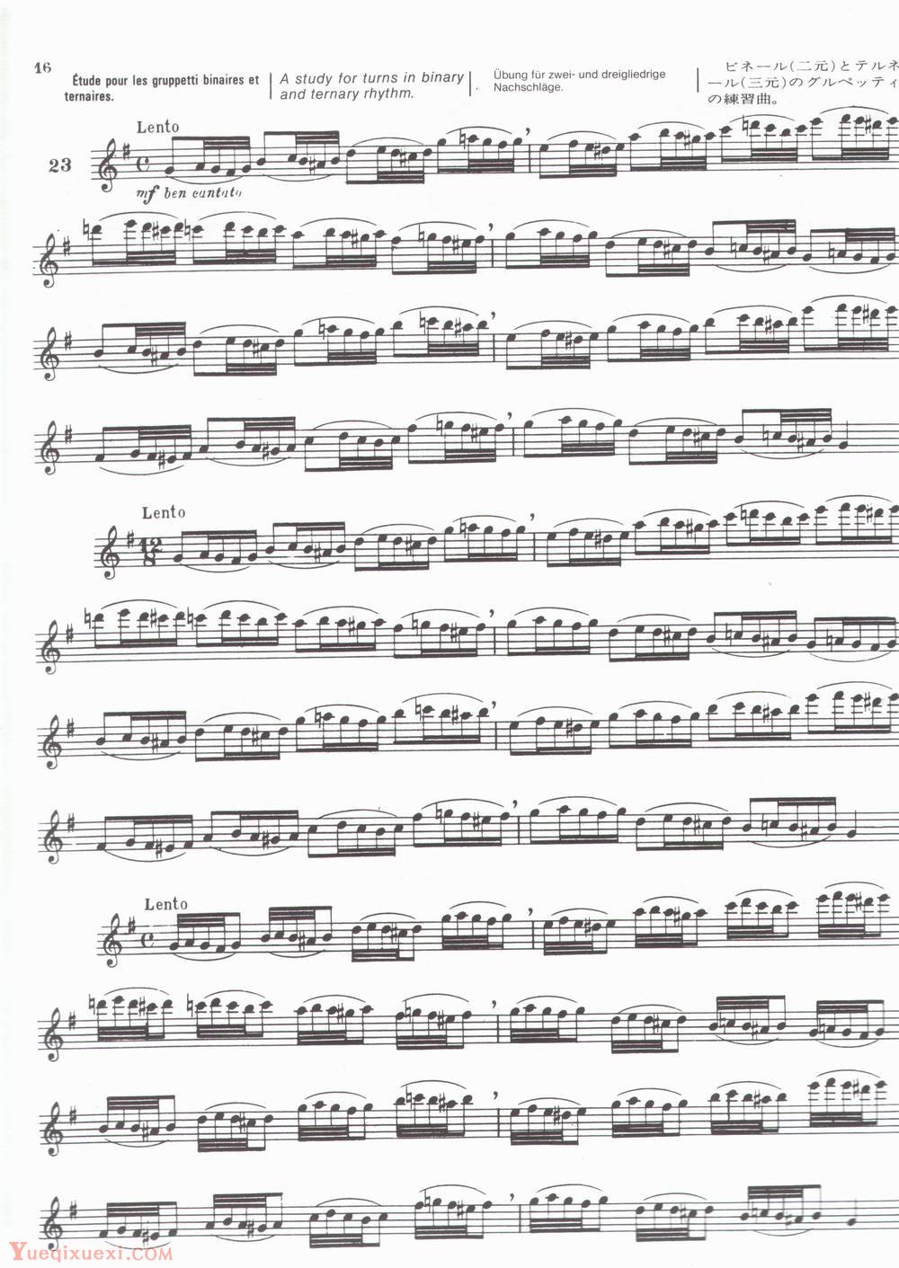 MARCEL MOYSE 24首旋律的小练习曲和变奏乐谱：第四部分 Part IV