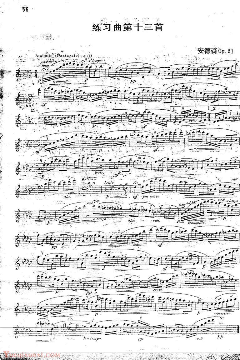 中央音乐学院长笛考级教程：七级练习曲