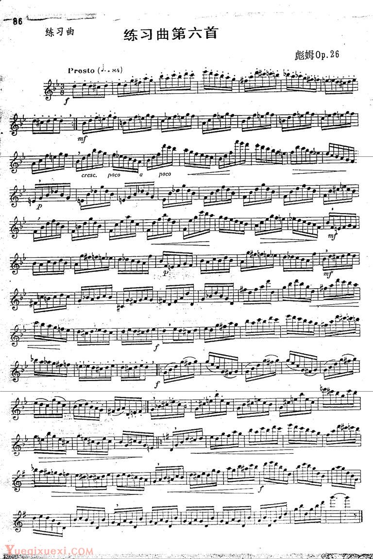 中央音乐学院长笛考级教程：八级练习曲