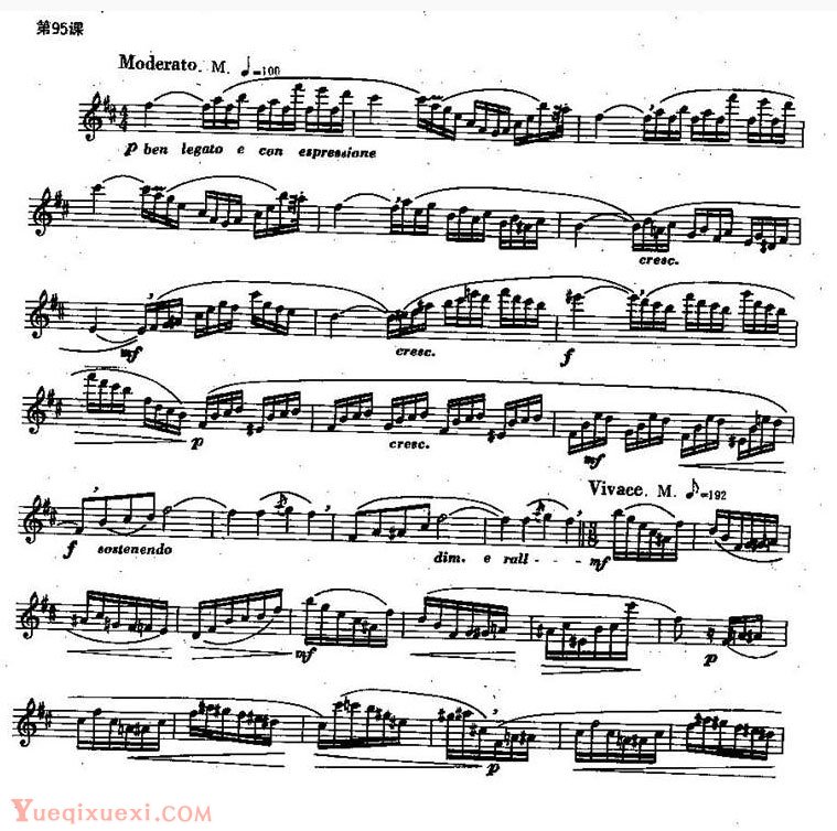 长笛练习曲100课：第95课 速度与拍子变化练习曲