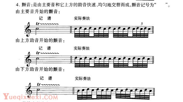 单簧管的基本吹奏技巧：装饰音的奏法之颤音