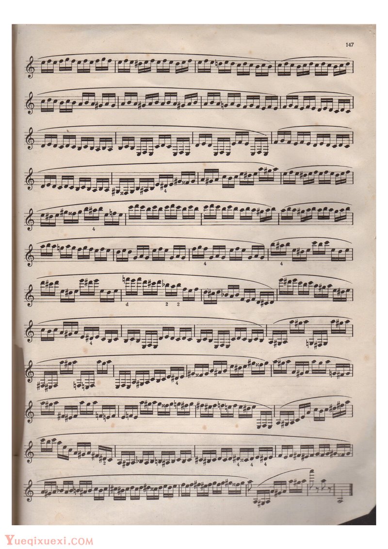 单簧管(三连音练习曲)每日练习谱