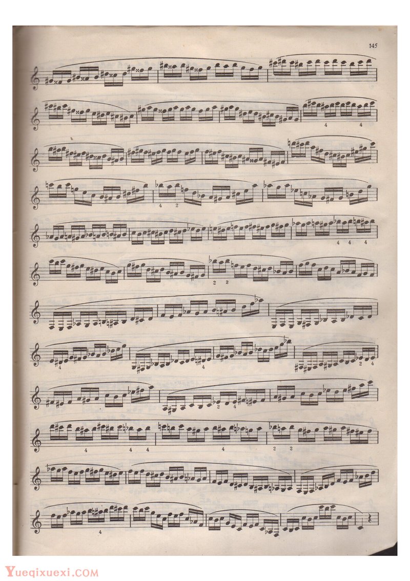 单簧管(三连音练习曲)每日练习谱