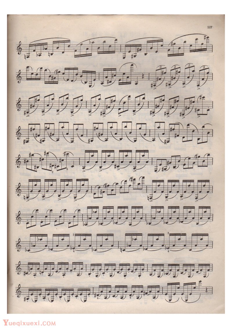 单簧管(八度练习曲)每日练习谱