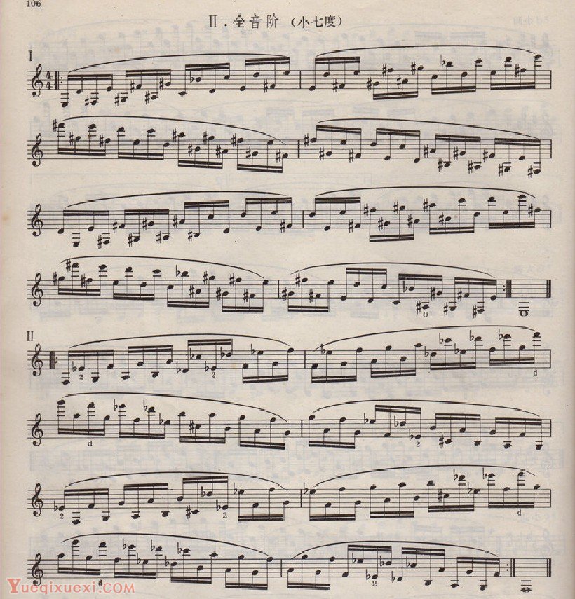 单簧管(七度音阶 全音阶小七度)每日练习谱