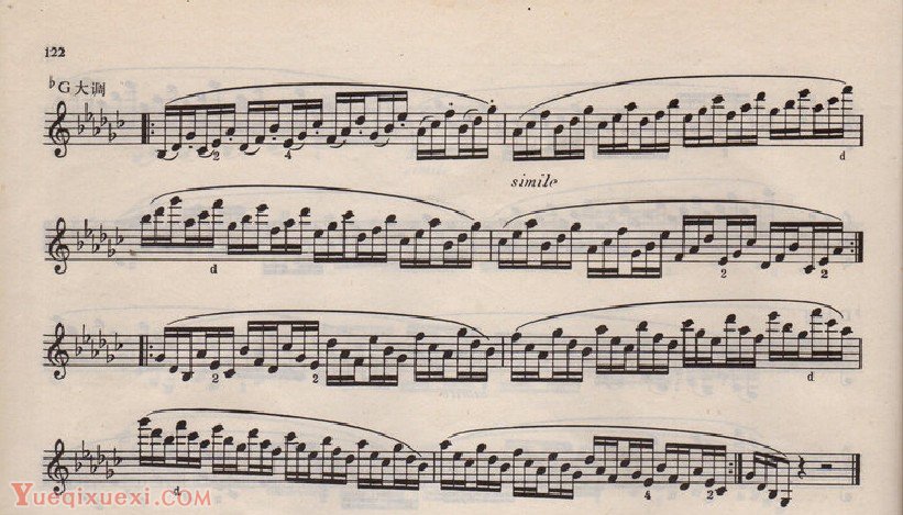 单簧管(级进六和弦 原位 自然音阶)每日练习谱