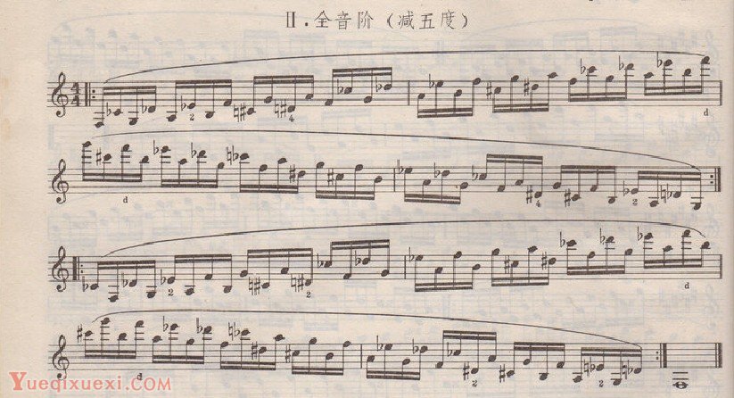 单簧管(五度音阶 全音阶减五度 )每日练习谱