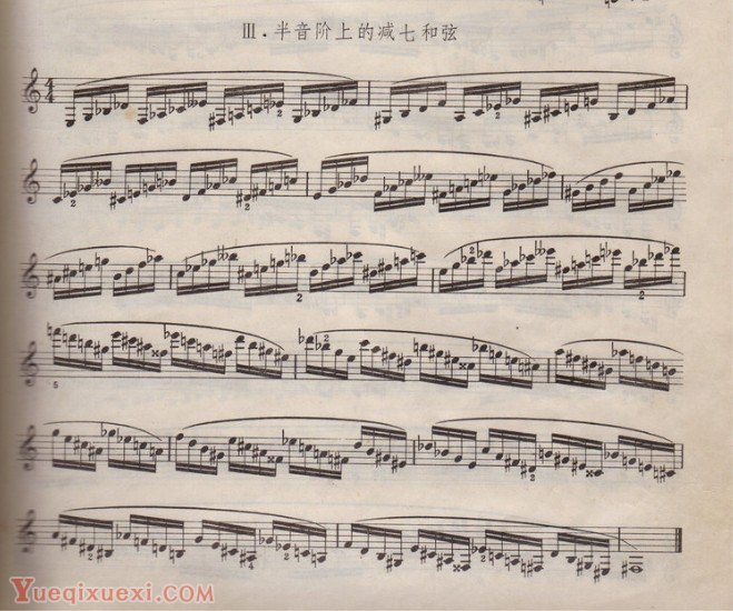 高清单簧管(半音阶上的减七和弦)每日练习谱