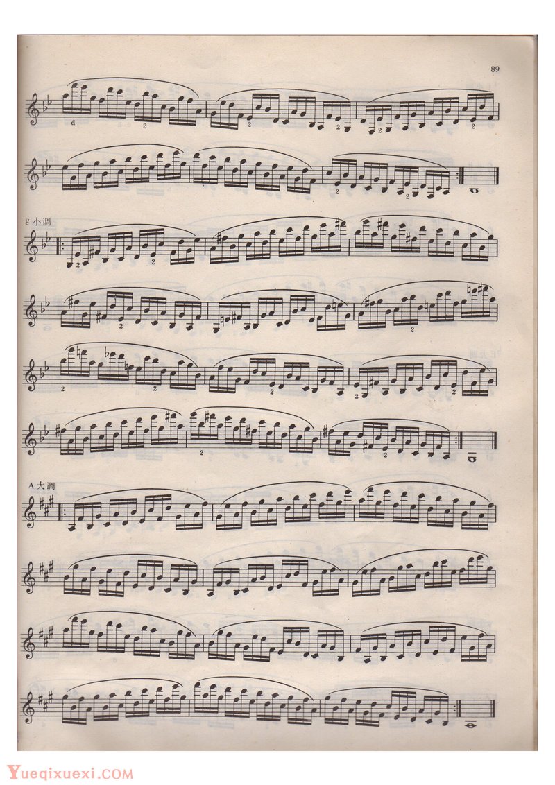 单簧管(六度音阶 自然音阶)每日练习谱