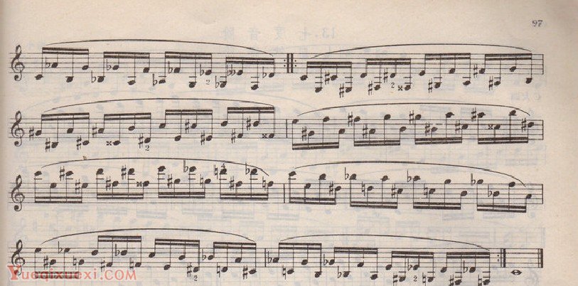 单簧管(六度音阶 半音阶小六度)每日练习谱